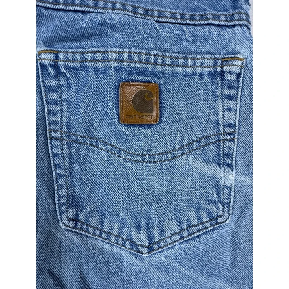 Carhartt B17 DST Relaxed Fit Jeans Mens 50x30 Blue Denim Work Pants Medium Wash - Picture 10 of 13